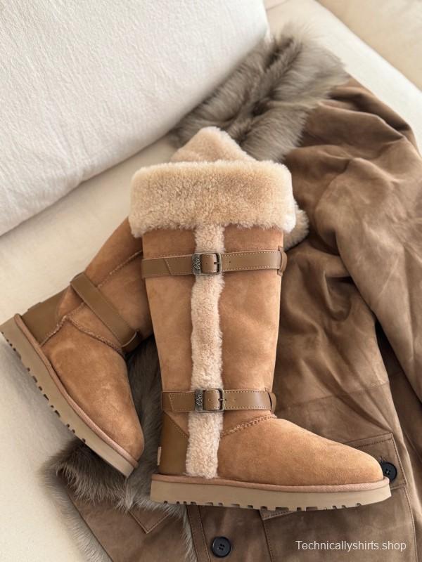 Adidas Curly Fur Thick Sole Little Knight Boots - AS00460