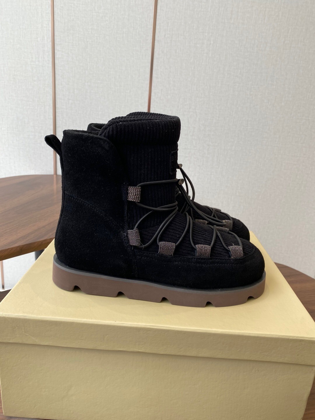 Brunello Cucinelli Open Walk Ankle Boot Winter Snow Boots - AS00410