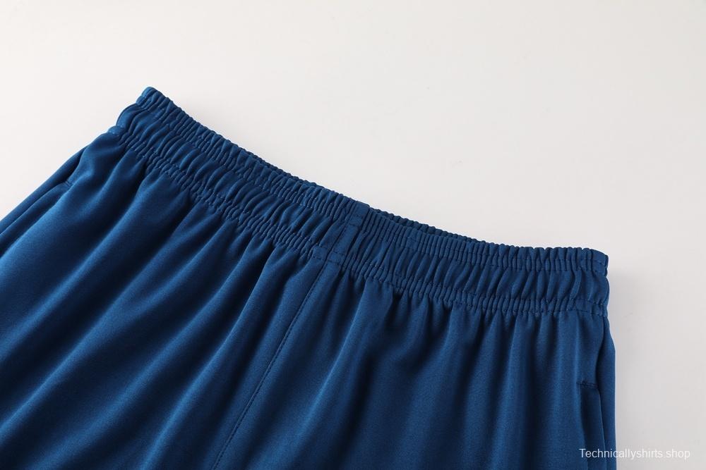 2025 Portugal Royal Blue Half Zipper Jacket+Long Pants