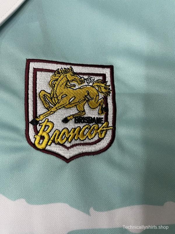 25/26 Australian Rugby League Teal White Navy with Brush Stroke Design Jersey