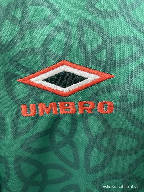 2025 Ireland Green with Celtic Knot Pattern and Orange Trim Jersey