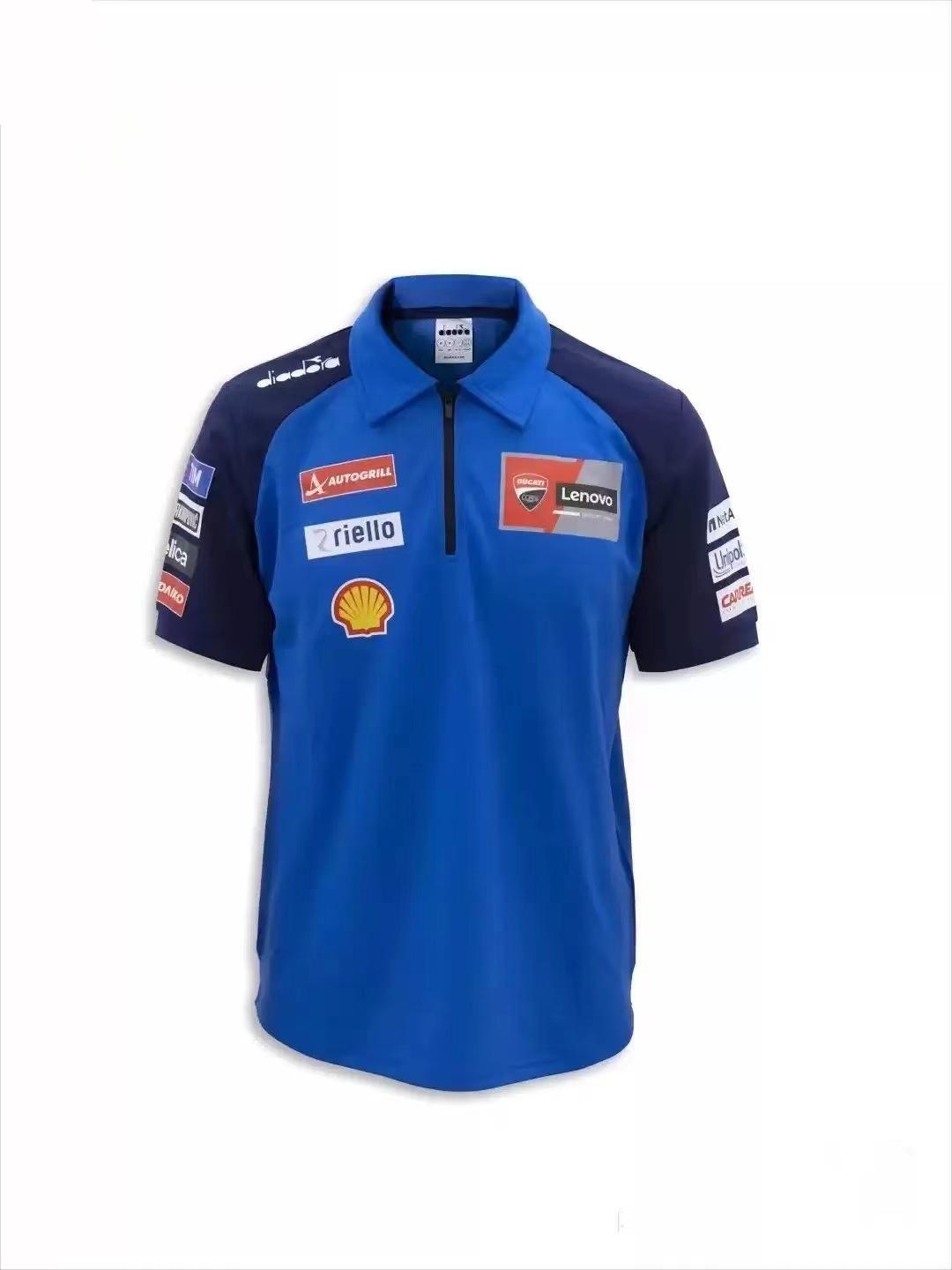2024 F1  Ducati Corse Blue with Navy  Sleeves Racing Motorsports Polo
