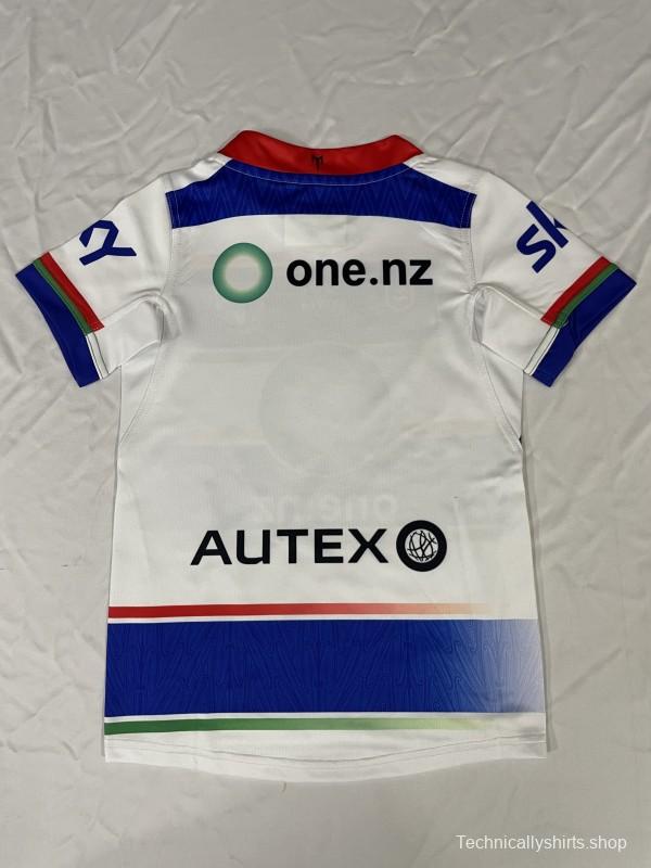 25/26 Kids New Zealand Warriors White with Rainbow Stripes Jersey