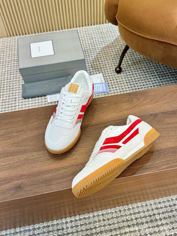 TOM FORD 2025 SS Casual Shoes with Classic Color Blocking and Imported Leather Insole - AS00350