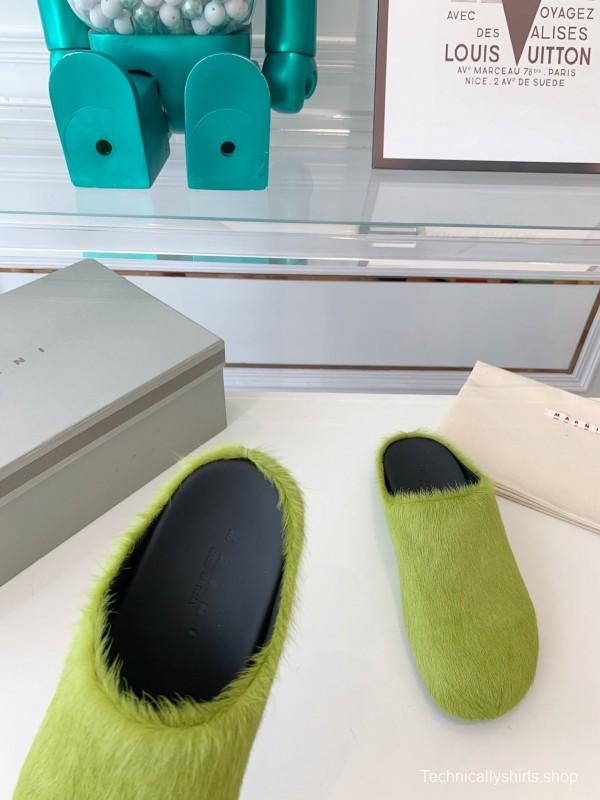 Marni 2025/SS Mule Shoes with Pony Hair - LY00