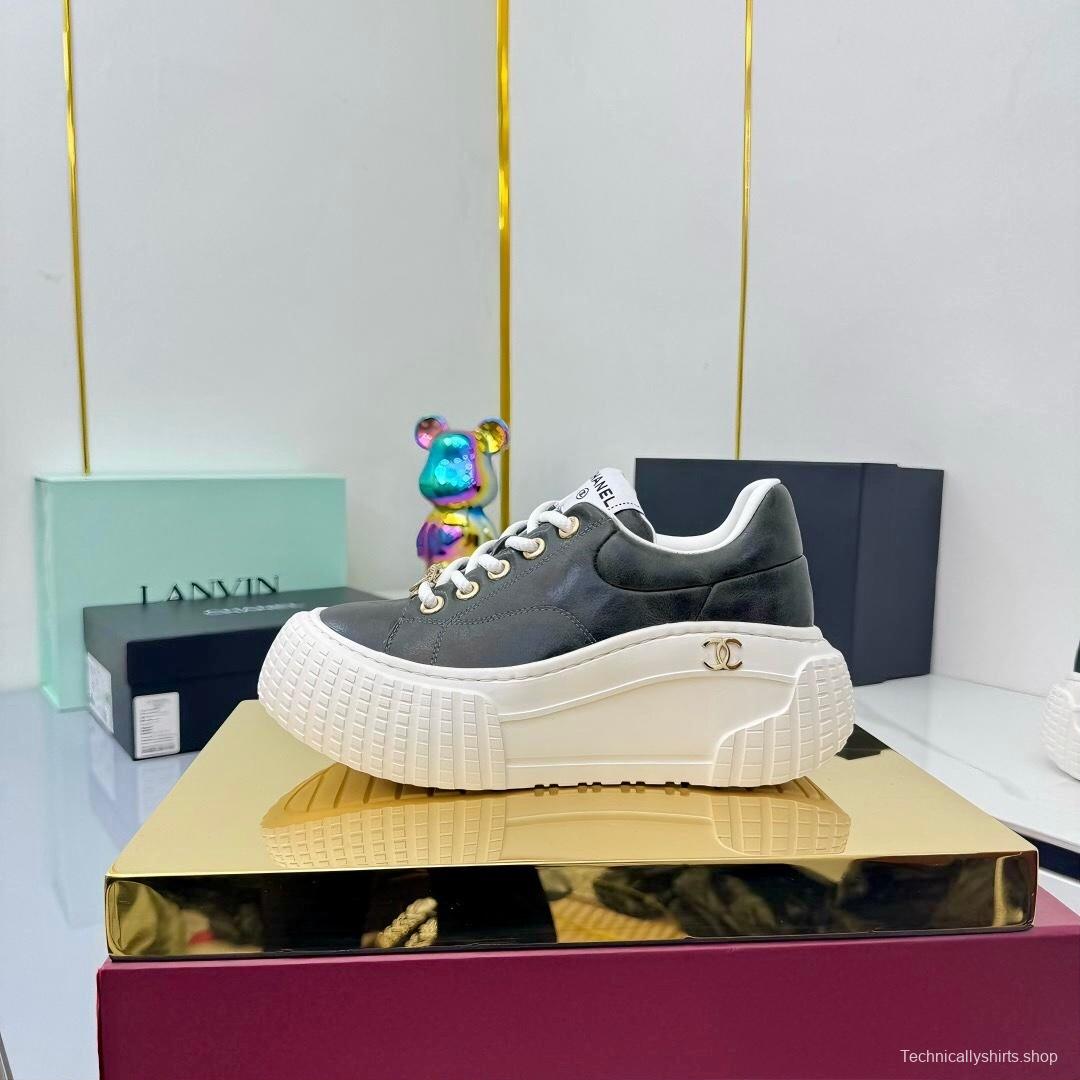 Chanel 2025 SS Loafers Panda Shoes Original Calfskin Casual Sneakers - LY00330