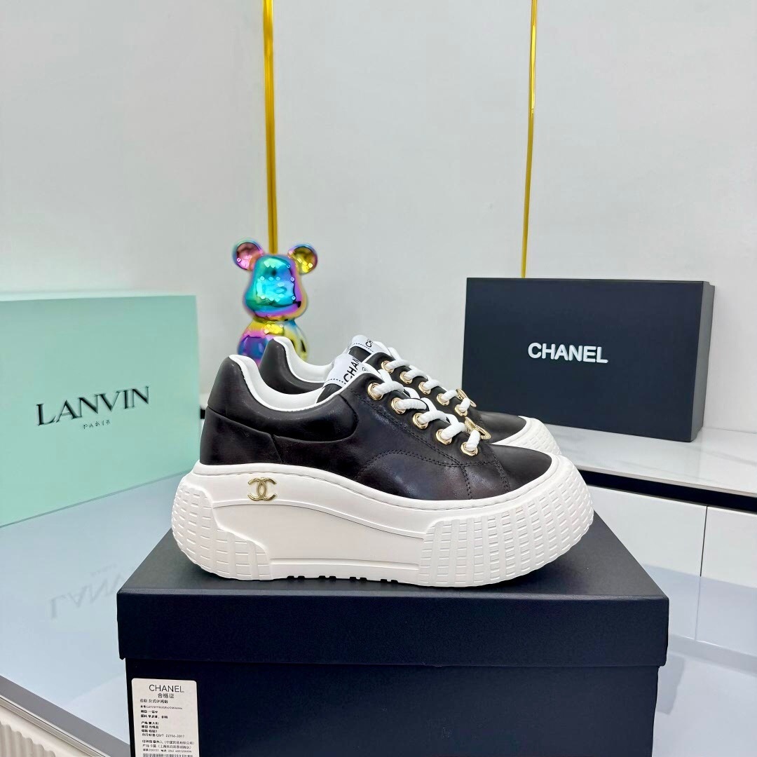 Chanel 2025 SS Panda Loafers Bread Shoes Original Calfskin - LY00330