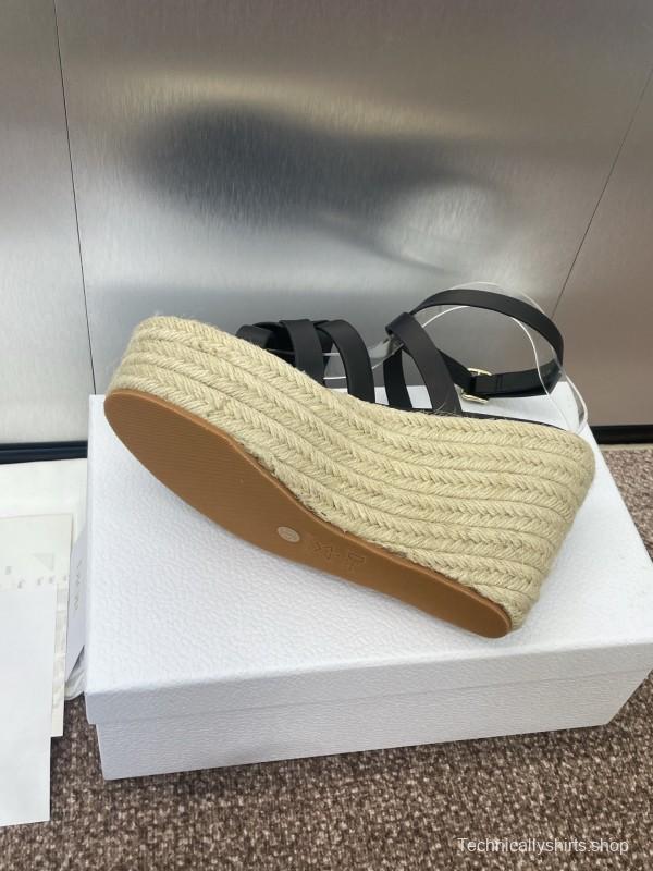 Dior D-Club Jelly Color Hollow Layered Cross Strap Platform High Heel Women's Shoes - KFY00290