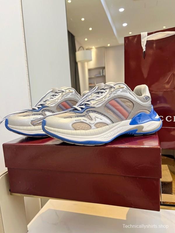 Gucci 2025/SS 2.0 Sneakers with Retro-Futuristic Design and Reflective Stripes - LY00460