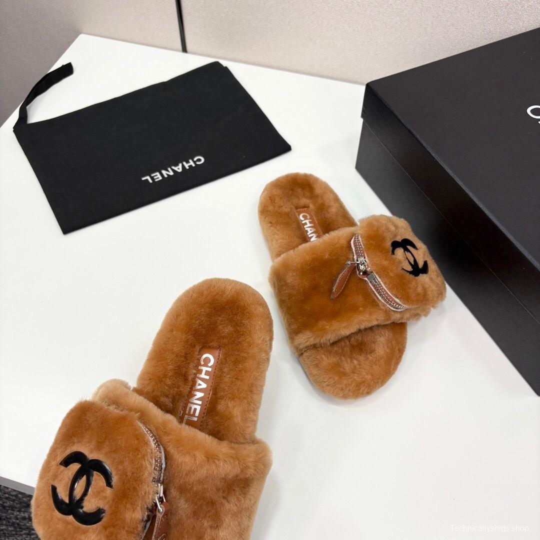 Chanel 2025 SS Latest Color Fur Slippers - LY00270