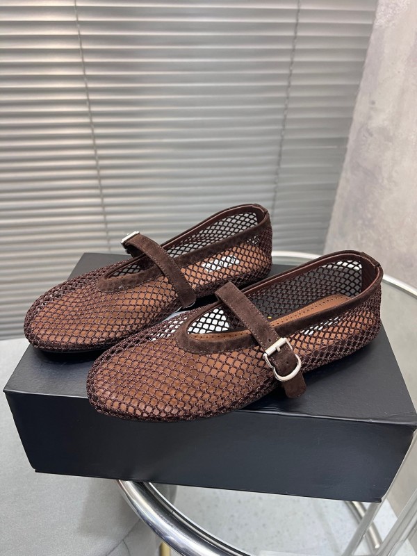ALAIA 2025/SS New Color Mesh Flat Sandals Single Shoes - KFY00270