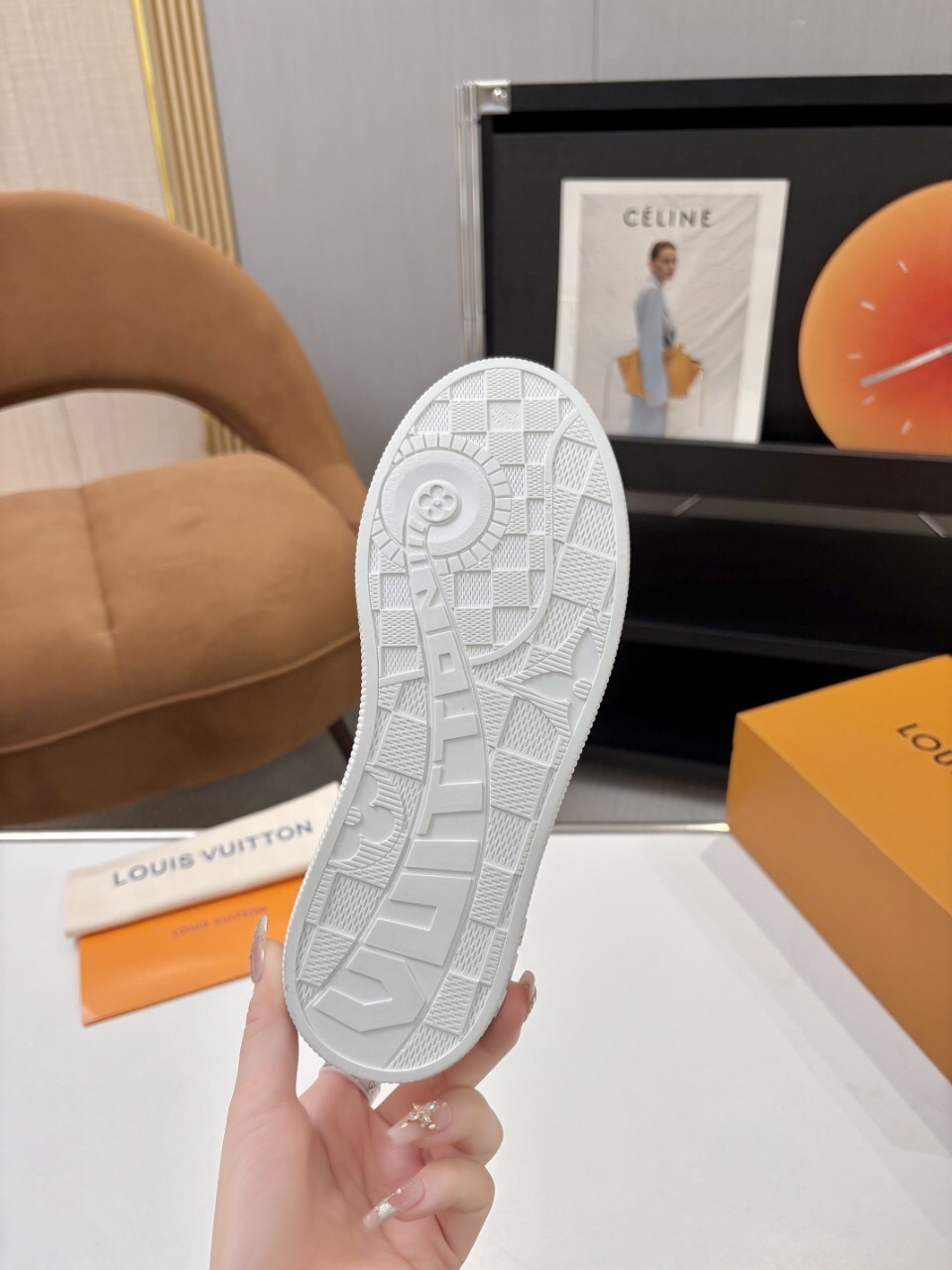 Louis Vuitton Lagoon Series Denim Sneakers with Monogram Embossing - AS00300