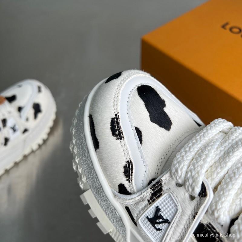 Lv 2025/ss Signature Logo Leather Sneakers - YC