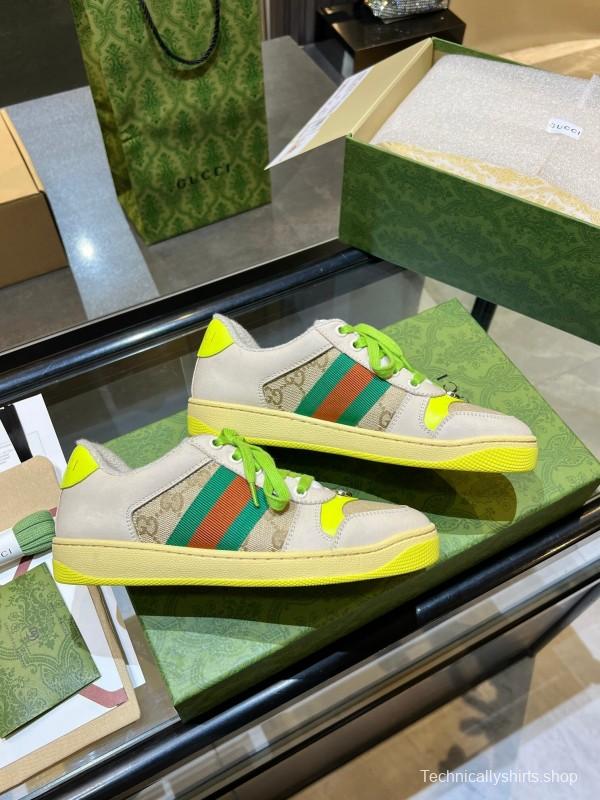 Gucci Distressed Sneakers 2025 SS Retro Design with Metal GG Logo - AS00270