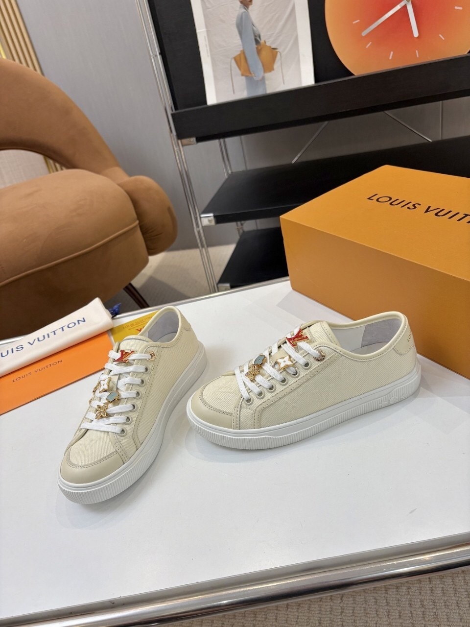 Louis Vuitton Lagoon Series Thick Sole Denim Monogram Skate Sneakers - AS00300