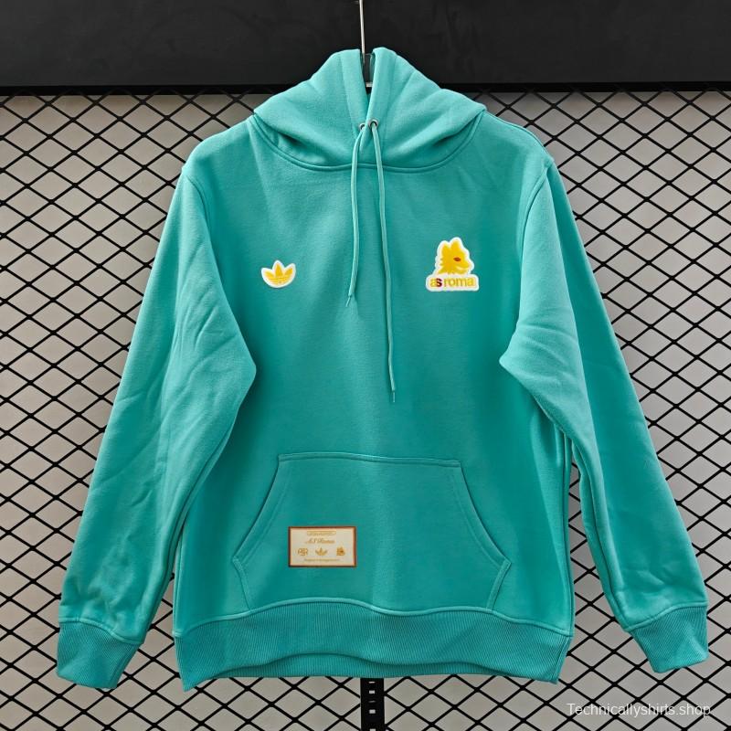 25/26 Adidas x AS Roma Retro  Embroidered Logo Hoodie 9 Colors