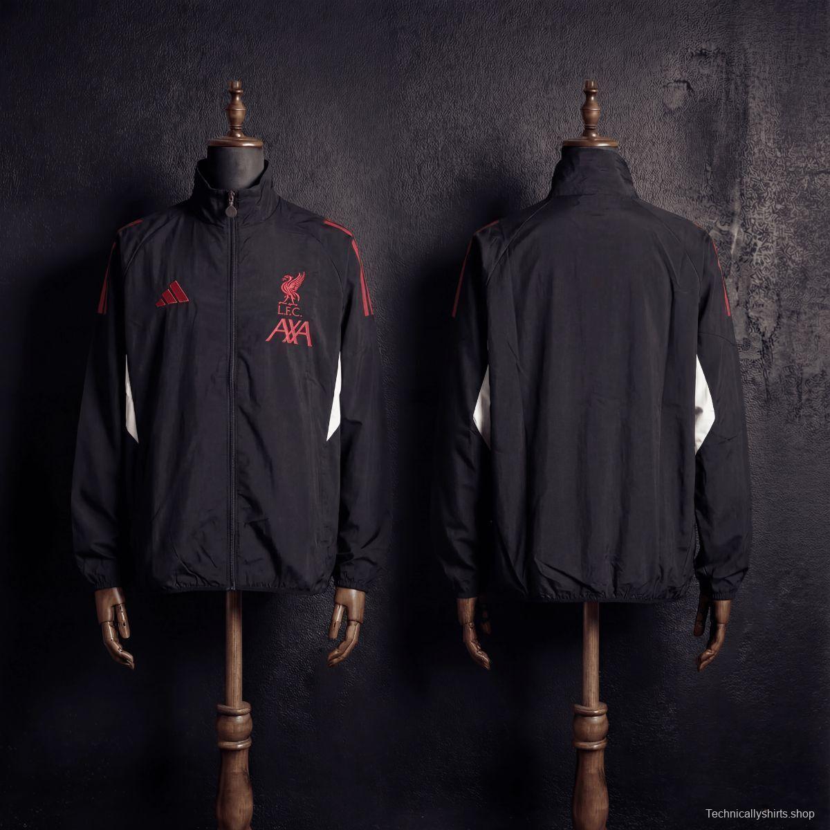 2026 Liverpool Black Jacket Windbreaker