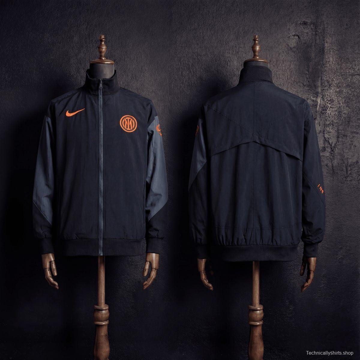 2026 Inter Milan Black Jacket Windbreaker
