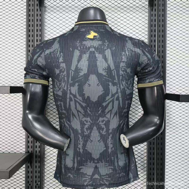 2026 Player Version Portugal Dark Grey with Abstract Graphic Pattern Jersey