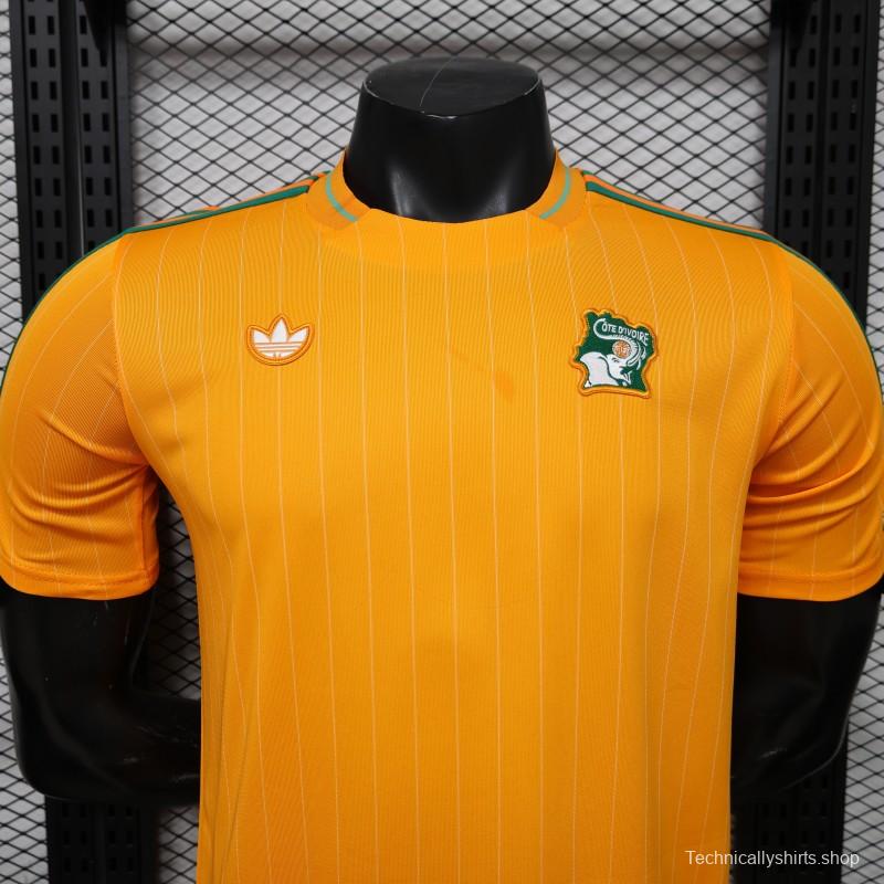 Player Version 2026 Ivory Coast Orange Terrace Icons White Jersey