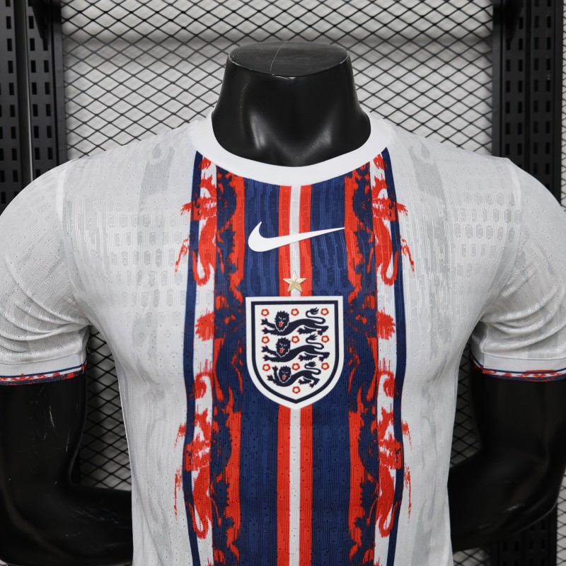 Player Version 2026 England White Blue Red Lion Totem Special Edition Jersey