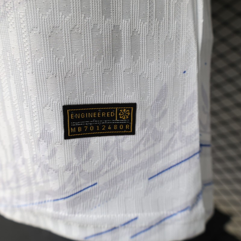 Player Version 2026 France Away White with Red & Blue Chevron Stripe Special Edition Jersey