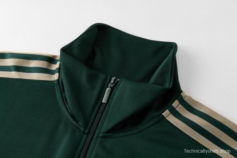 2026 Adidas Navy Green  Full Zipper Jacket + Long Pants