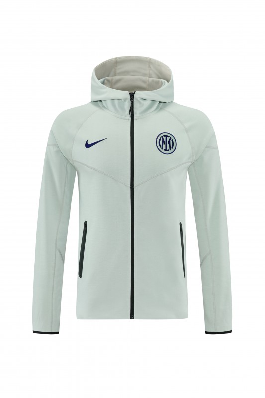 26/27 Inter Milan Light Mint Full Zipper Hooded Tracksuit + Long Pants