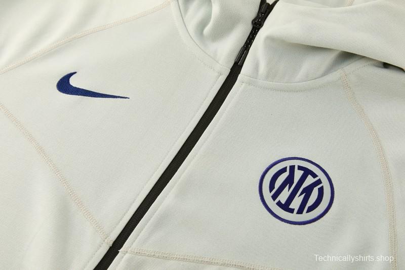 26/27 Inter Milan Light Mint Full Zipper Hooded Tracksuit + Long Pants