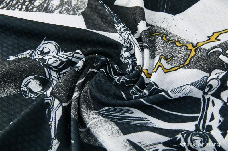 26/27  Real Madrid Black x Marvel  Short Sleeve+Soccer Shorts