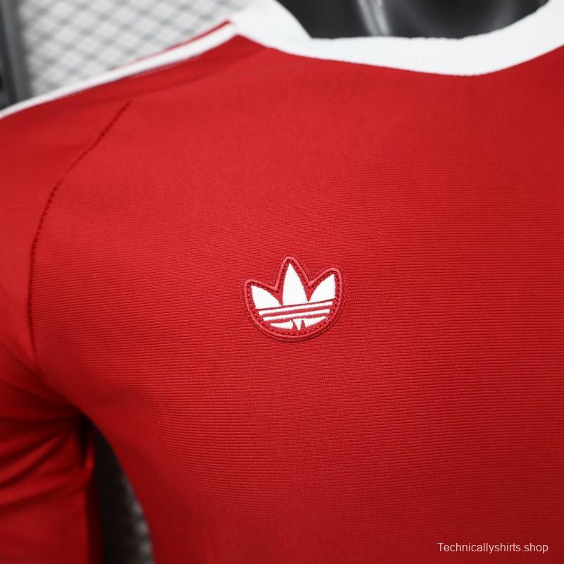 Player Version 2026 Manchester United Red Long Sleeve Adidas Originals Retro Special Edition Jersey