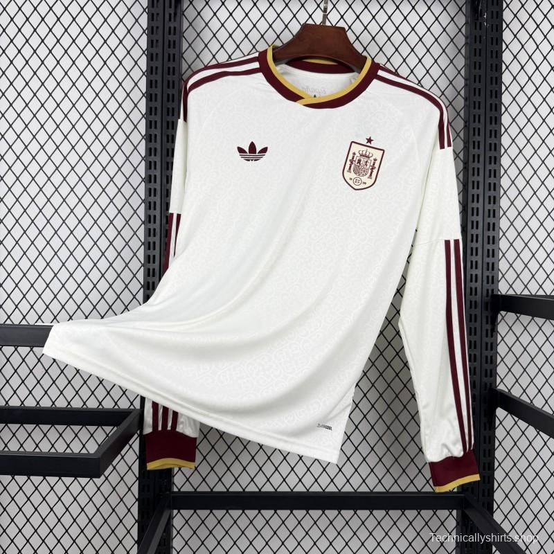 2026 Mens Spain World Cup Away Long Sleeve Jersey