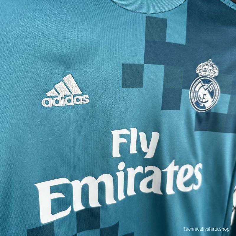 Retro Kids 17/18 Real Madrid Third Long Sleeve Jersey