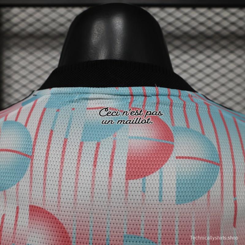 Player Version 26/27 Belgium Frozen Blue & Pink  Away Long Sleeve Jersey