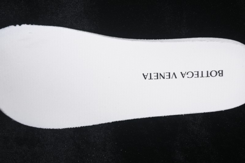 Bottega Veneta Orbit Flash Round-Toe Mary Jane Flat Shoes in Silver White and Fiber White - AJE5