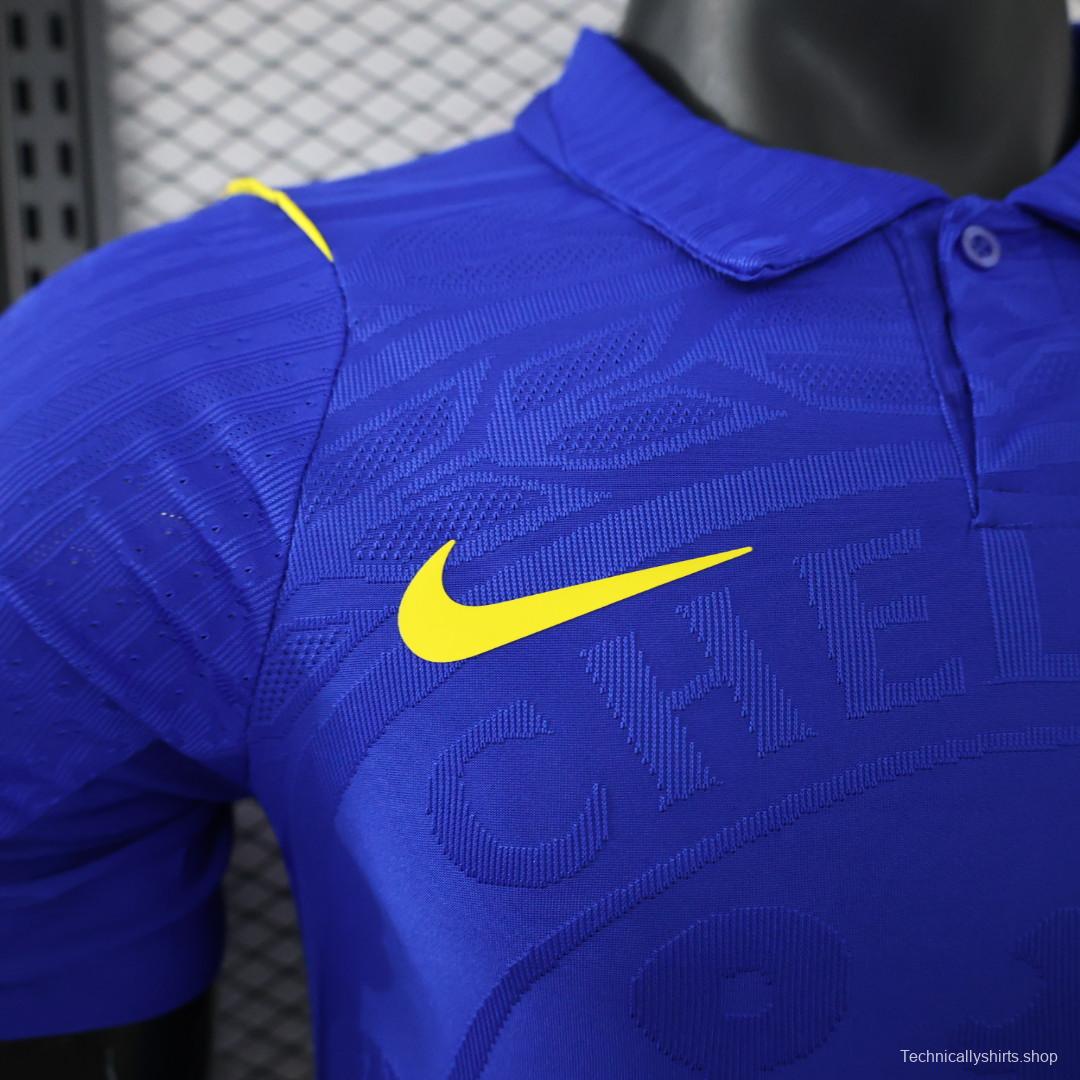 layer Version 26/27 Chelsea FC Royal Blue Polo Collar Home Jersey