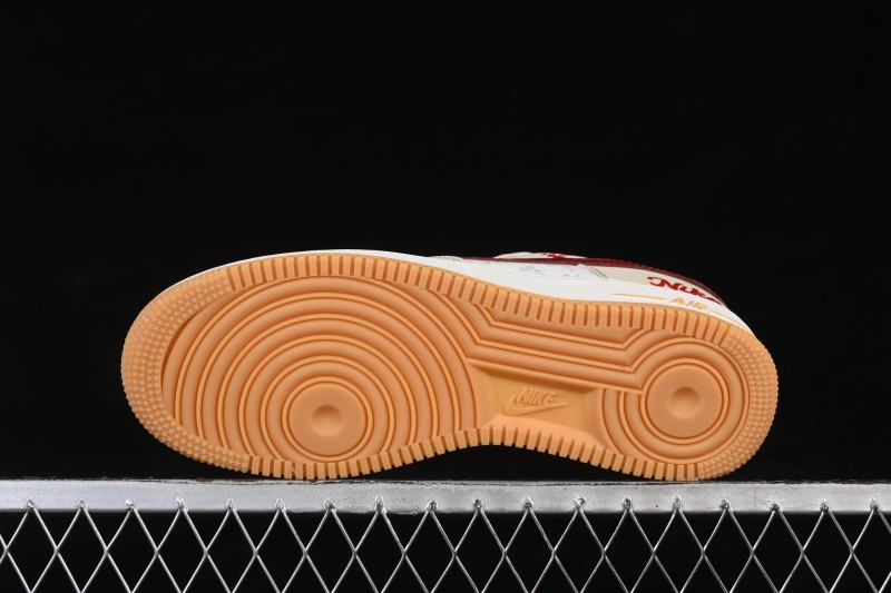 Nike Air Force 1 '07 Low Year of the Horse Limited Edition Cloud White Sneakers with Premium Leather and Classic Silhouette - NH0601-519