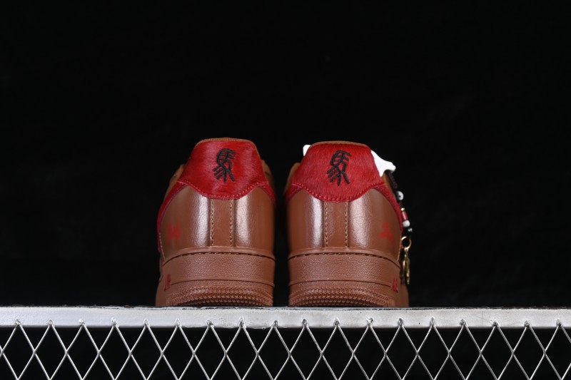 Nike Air Force 1 '07 Low Year of the Horse Edition Chestnut Brown Style Board Shoes - XY9025-002