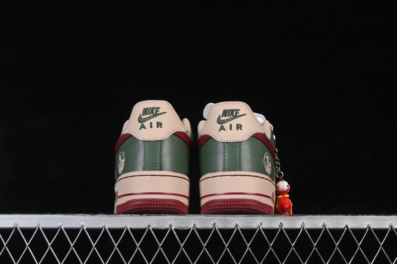 Nike Air Force 1 '07 Low Year of the Horse Limited Edition Casual Sneakers with Emerald Green and Apricot Accents - NH0601-518