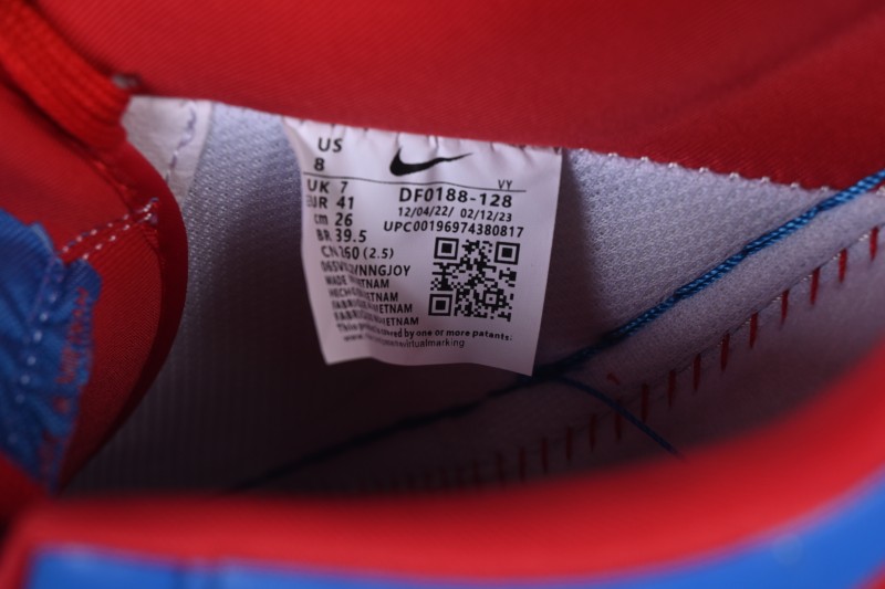 Nike Air Force 1 '07 Low Year of the Horse Limited Edition Casual Sneakers with Blue Flame and Red Accents - DF0188-128