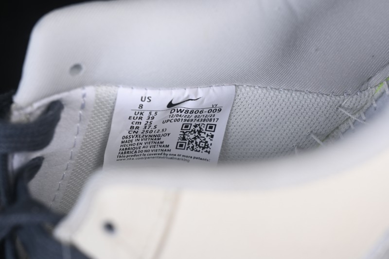 Nike Air Force 1 '07 Low Canvas White Grey Casual Skateboarding Shoes with Full-Length Air Cushion - DW8806-009