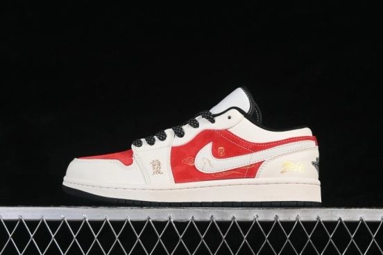 Nike Air Jordan 1 Low Retro Basketball Shoes Year of the Horse Limited Edition - JY6988-137