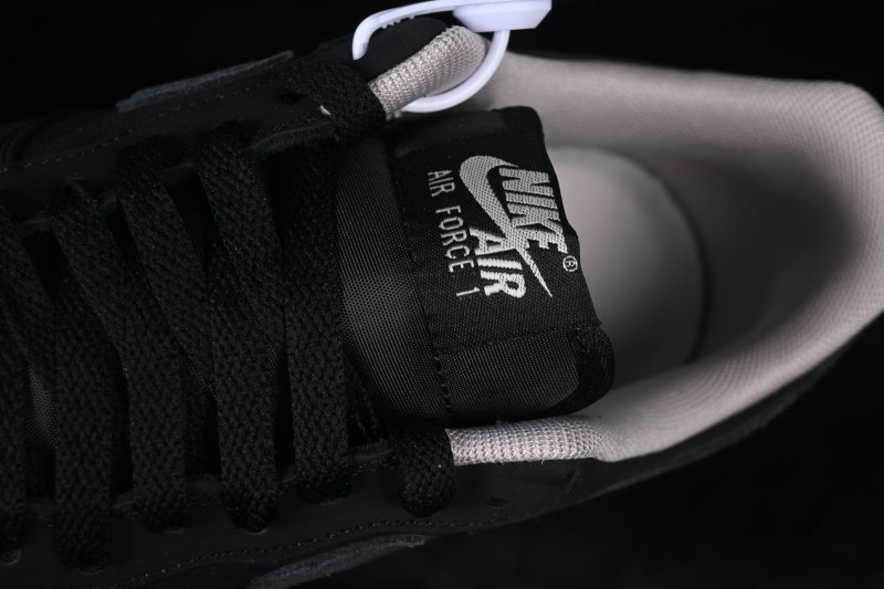 Nike Air Force 1 '07 Low Casual Sneakers with Matte All-Black Finish and Full-Length Air Cushion - IQ9791-001