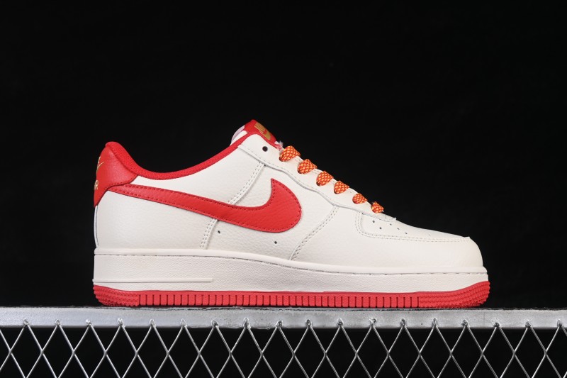 Nike Air Force 1 '07 Low Chinese New Year Limited Edition Basketball Shoes in White Wine Red - QW5288-125