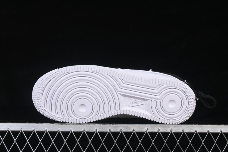 Nike Air Force 1 '07 Low Classic Casual Sneakers with Contrast Swoosh and Box Logo Heel - UP1668-595