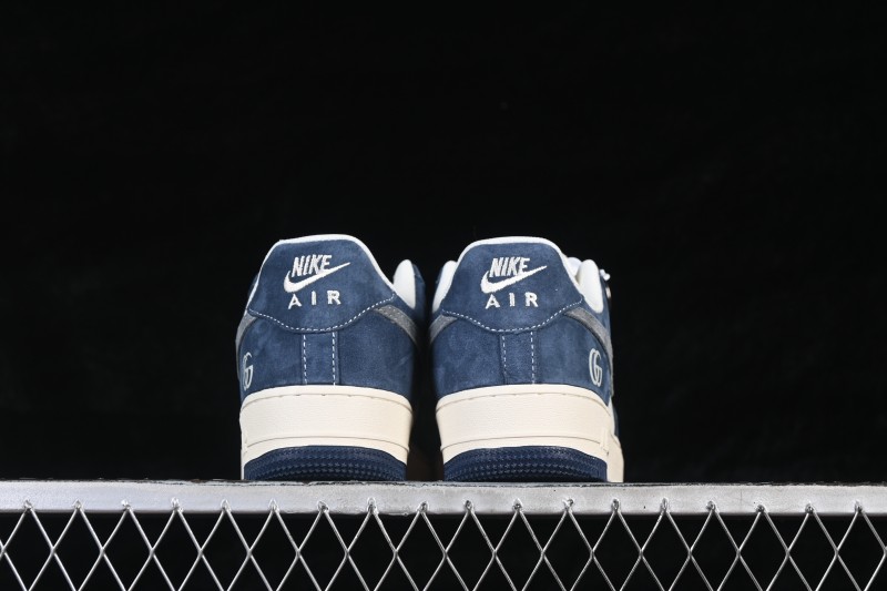Nike Air Force 1 '07 Low Blue and White Casual Skateboarding Shoes with Full-Length Air Cushion - XL1979-139