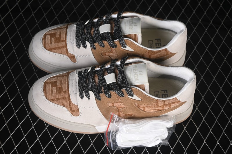 Fendi Match Round Toe Thick Sole Low-Top Casual Sneakers - AHH2F1FHS