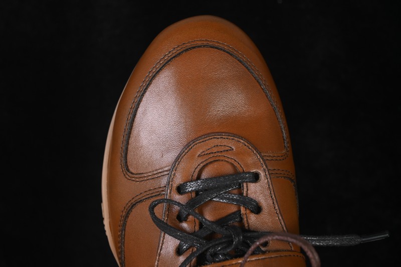 MiuMiu Gymnasium FW25 Calf Leather Buckle Lace-Up Low-Top Casual Shoes - Brown