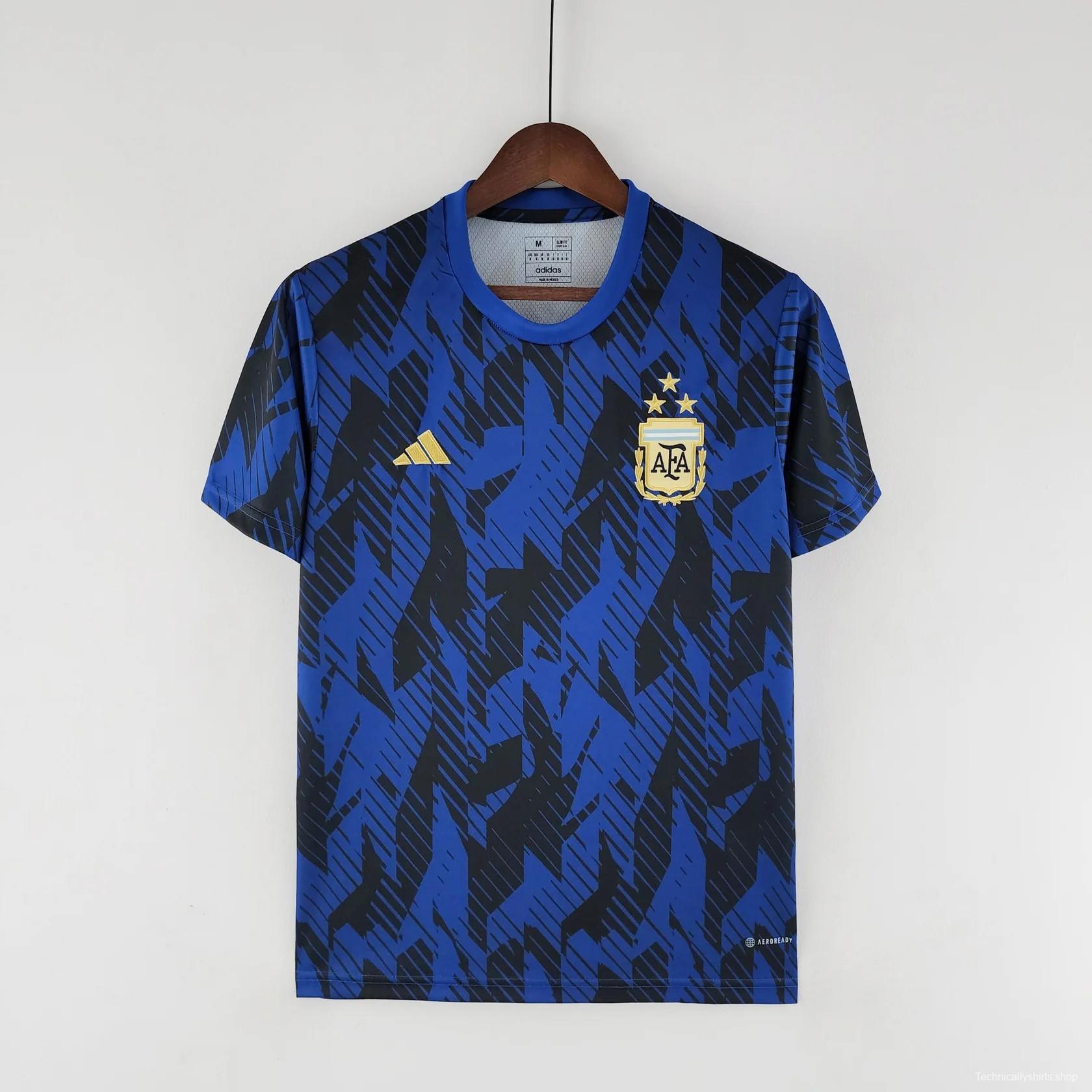 2023 Argentina Blue Pattern Pre-Match Jersey