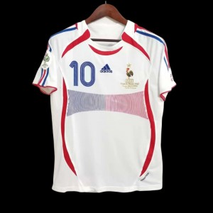 Retro 2006 France Away Soccer Jersey With 06 World Cup Patch